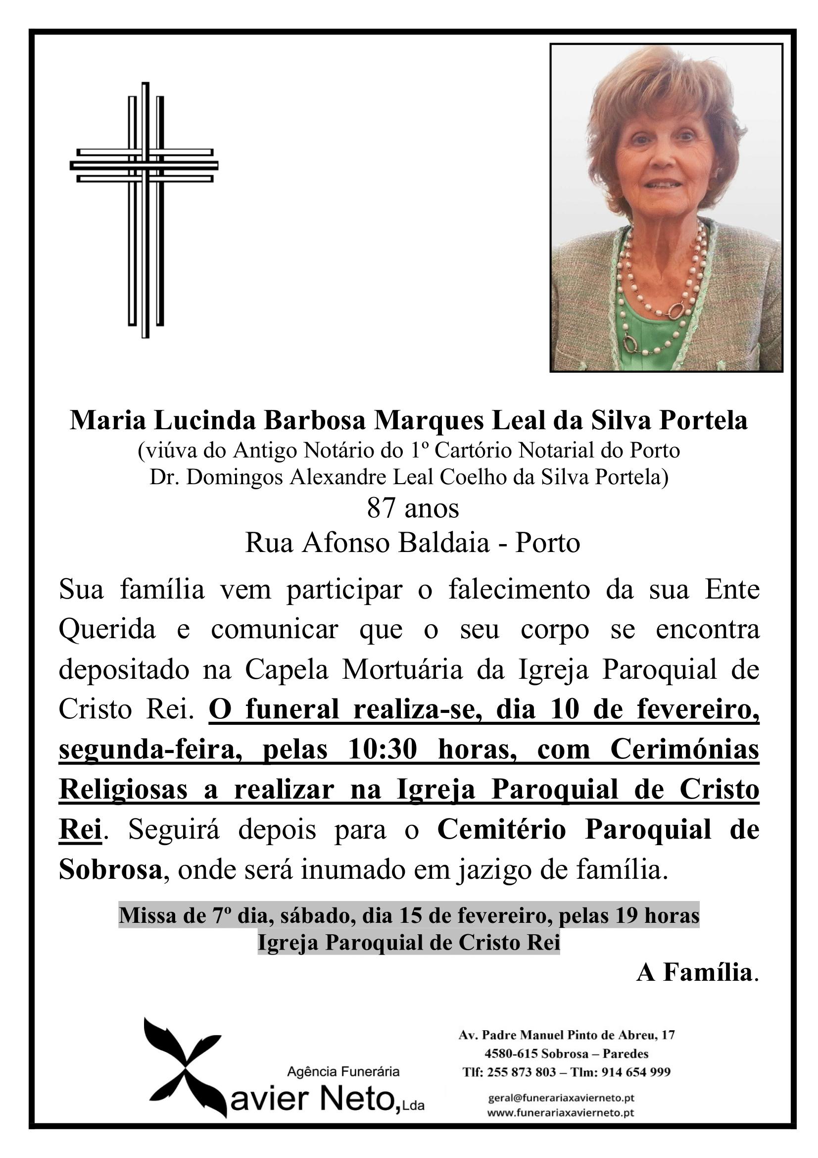 Maria Lucinda Barbosa Marques Leal da Silva Portela